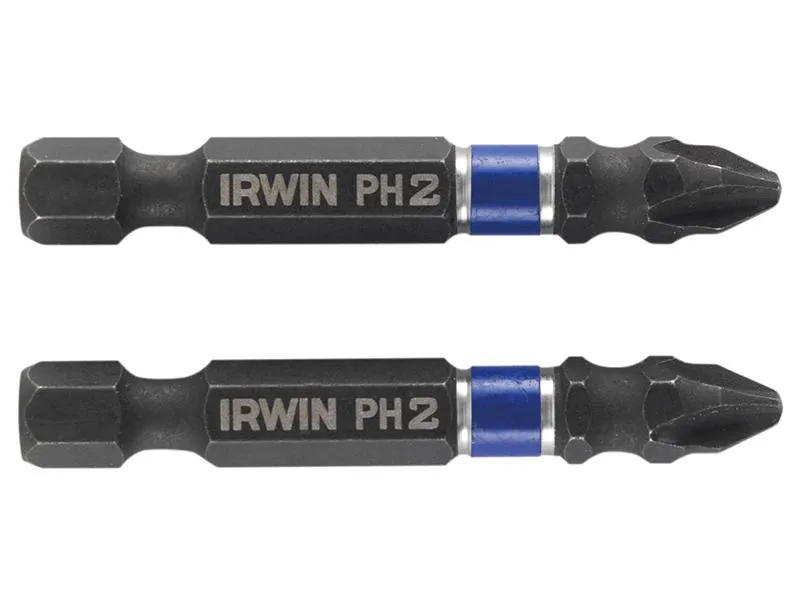 IRWIN Impact Screwdriver Bits Phillips Ph2 50Mm Pack Of 2