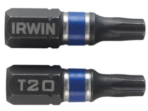 IRWIN Impact Screwdriver Bits Torx Tx20 25Mm Pack Of 20
