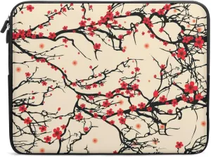 Japanese Style Cherry Blossom Laptop Sleeve Slim Carrying Bag Protective Laptop Case Briefcase Handbag 15inch