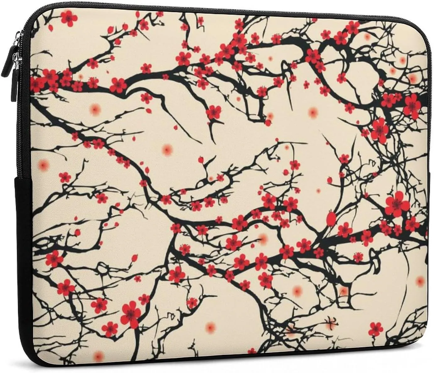 Japanese Style Cherry Blossom Laptop Sleeve Slim Carrying Bag Protective Laptop Case Briefcase Handbag 15inch