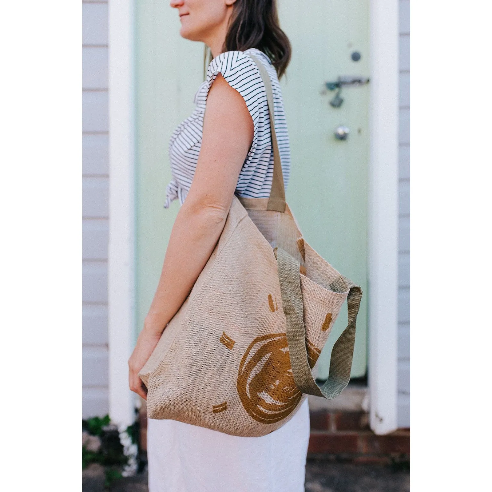 Jute Grocery Bag - Sun