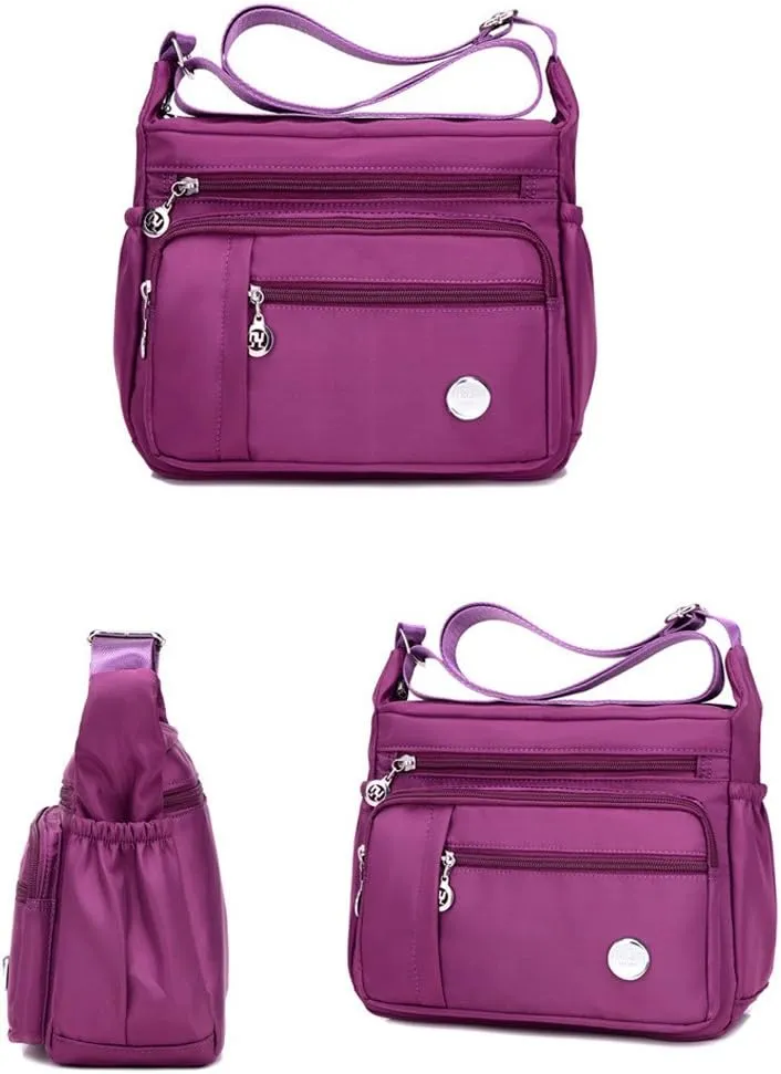 KARRESLY Women's Shoulder Bags Travel Handbag Messenger Cross Body Nylon Bags with Lots of Pockets