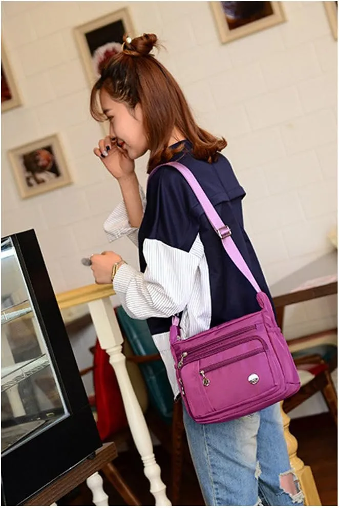 KARRESLY Women's Shoulder Bags Travel Handbag Messenger Cross Body Nylon Bags with Lots of Pockets