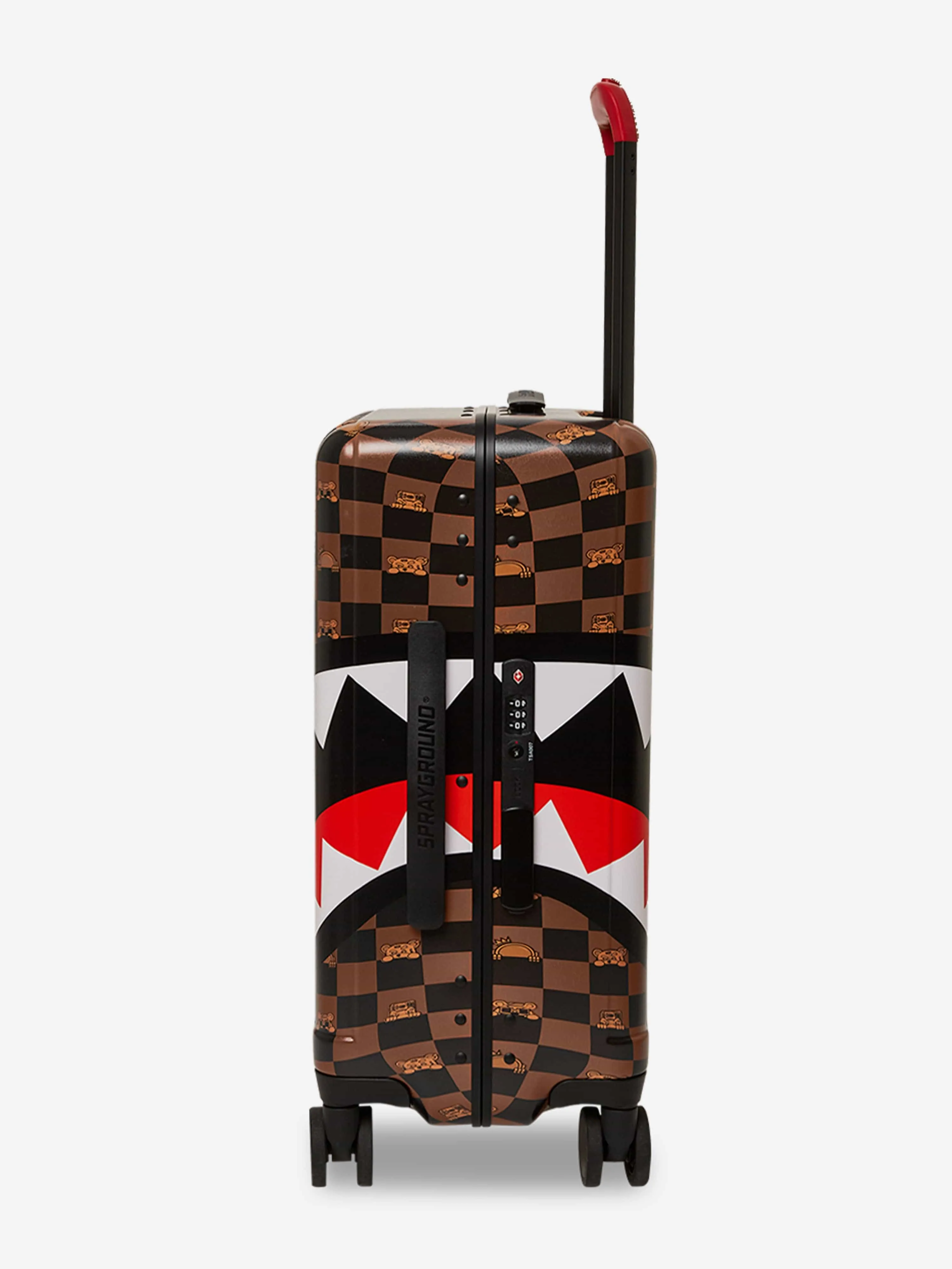 Kids Peeking Character Check Luggage in Brown (55cm)