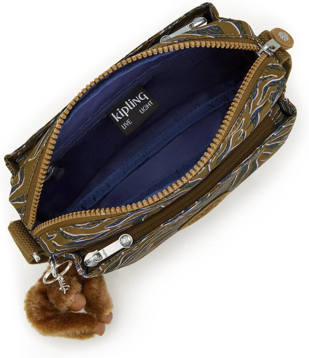 Kipling Women's Abanu Crossbody Bag, Lightweight, Adjustable Waist Pack with Multi-Compartment Zip Pockets