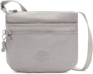 Kipling womens WomenÂ’s Arto Bag, Lightweight Everyday Purse, Casual Nylon Shoulder Crossbody Bag, Grey Gris, 11.25 L X 10.25 H X 1.5 D US