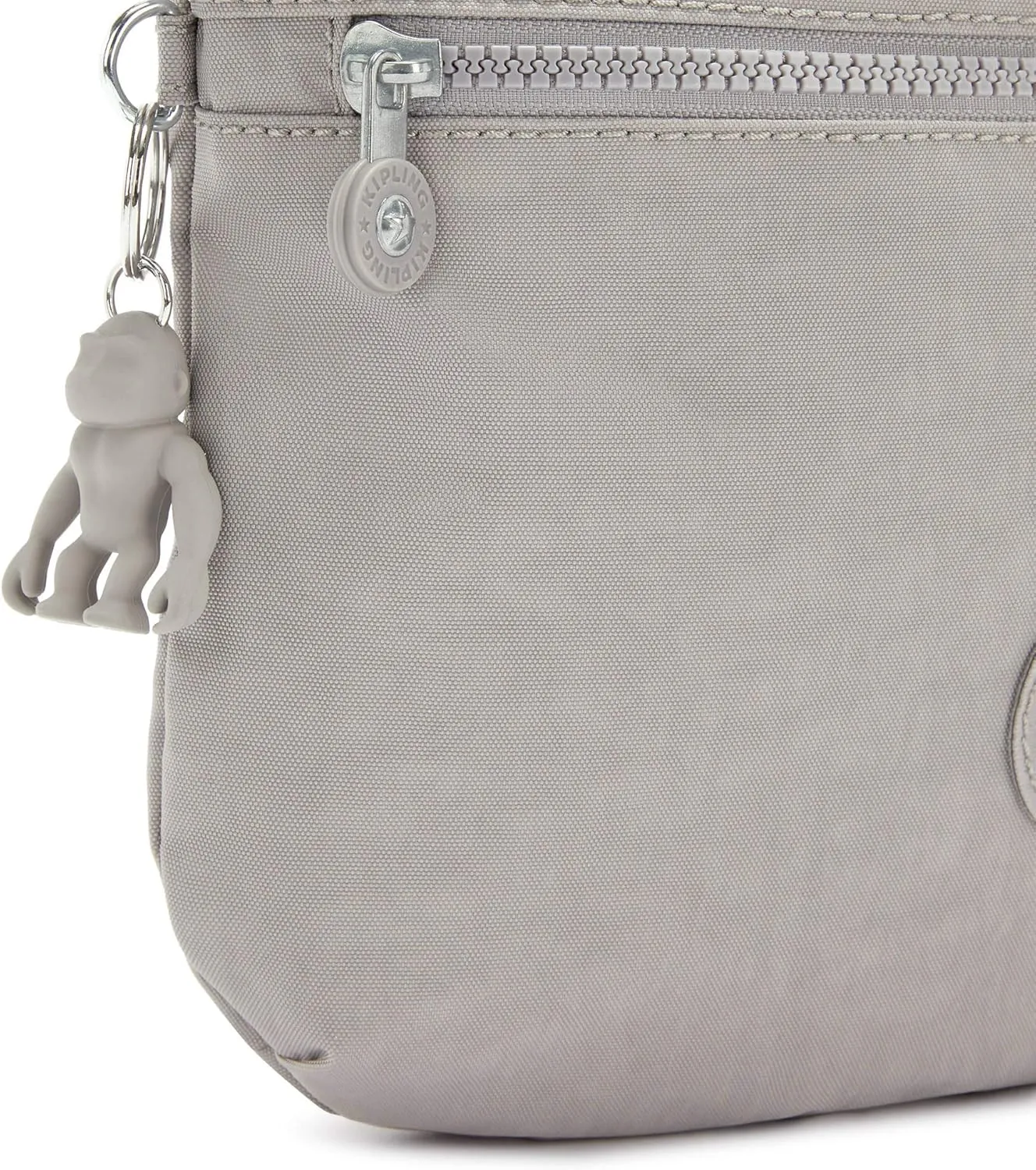 Kipling womens WomenÂ’s Arto Bag, Lightweight Everyday Purse, Casual Nylon Shoulder Crossbody Bag, Grey Gris, 11.25 L X 10.25 H X 1.5 D US