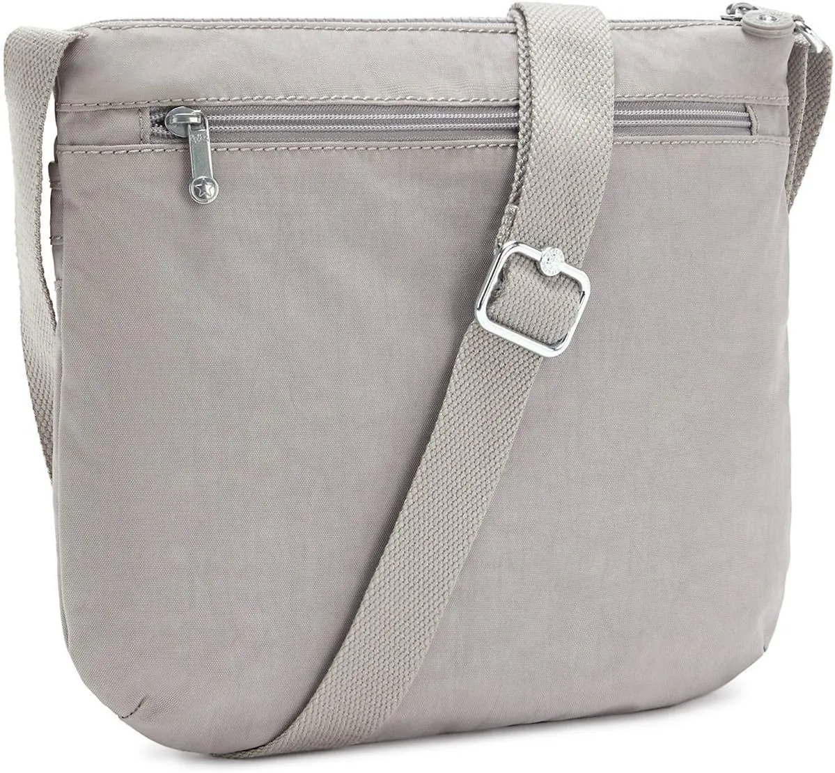 Kipling womens WomenÂ’s Arto Bag, Lightweight Everyday Purse, Casual Nylon Shoulder Crossbody Bag, Grey Gris, 11.25 L X 10.25 H X 1.5 D US
