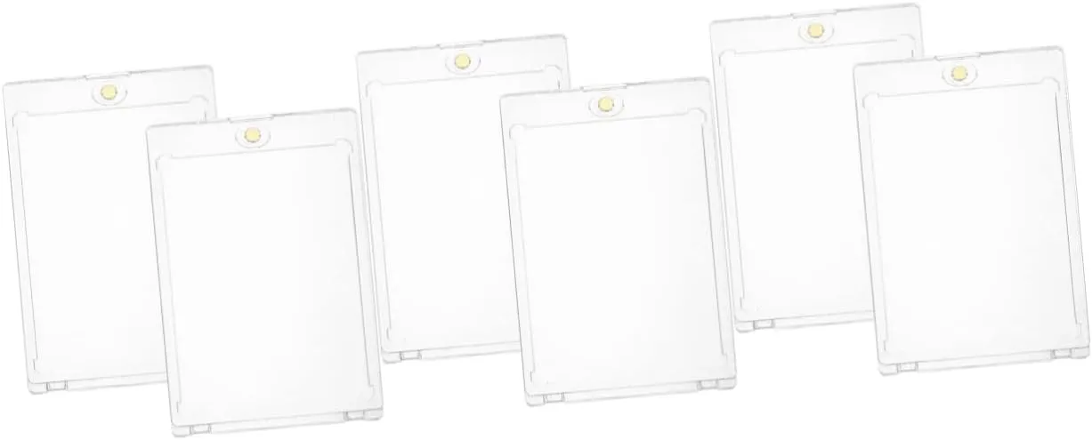 Kisangel 3sets Acrylic Card Holder Case Trading Card Protectors Hard Sleeves for Sports 2pcs*3