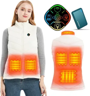 KOVNLO Heated Vest for Women With Battery Pack Included, Smart Controller with Light-out Design, Electric Heated Jackets
