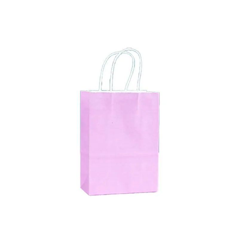 Kraft Carry Shopping Paper Bags 20-100PCS 12Colours