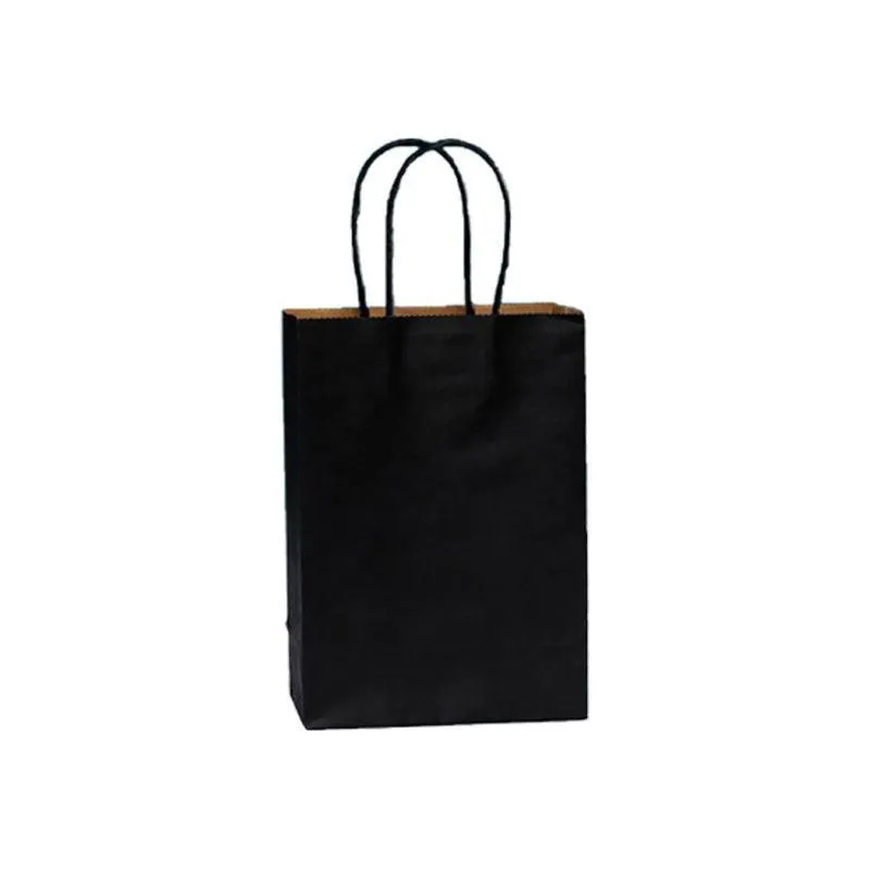 Kraft Carry Shopping Paper Bags 20-100PCS 12Colours