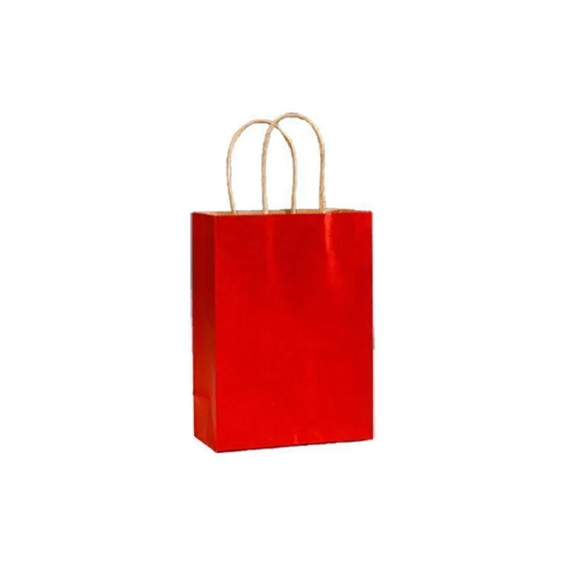 Kraft Carry Shopping Paper Bags 20-100PCS 12Colours