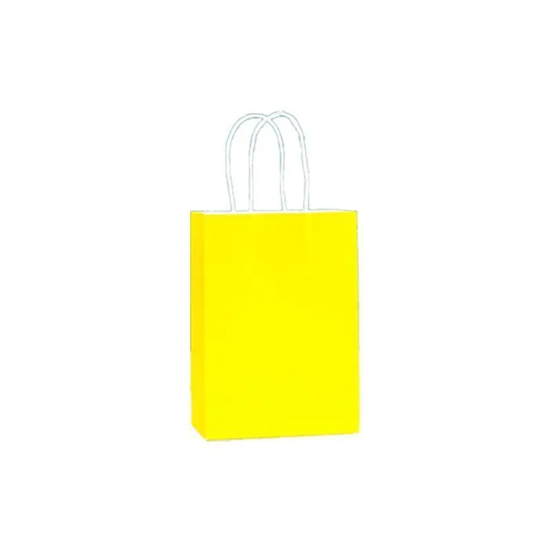 Kraft Carry Shopping Paper Bags 20-100PCS 12Colours