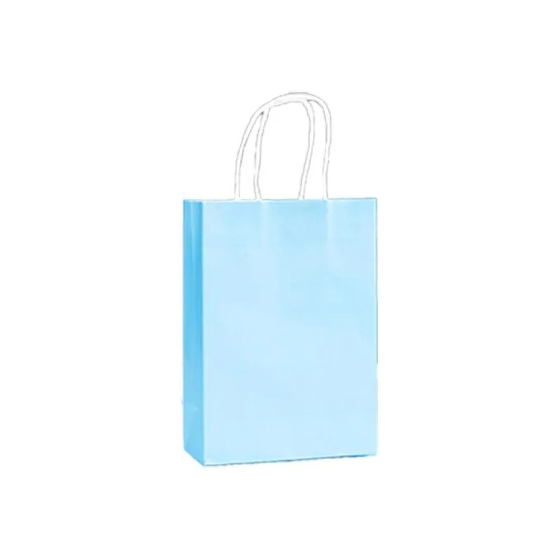 Kraft Carry Shopping Paper Bags 20-100PCS 12Colours