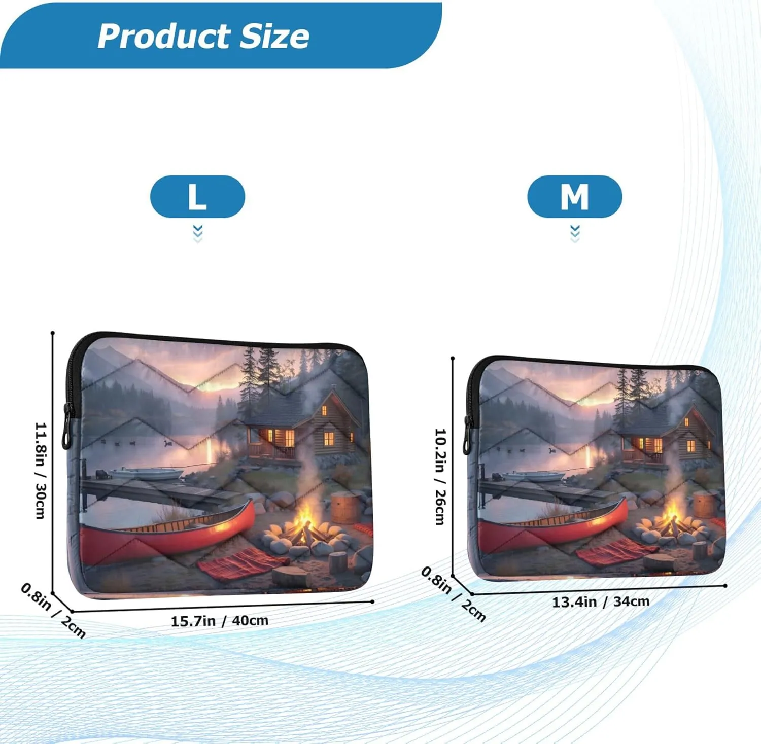 Landscape Work Bags for Women, 16 Laptop Case Shockproof Protective Computer Carrying Cover, 15.6 Inch Computer Bags