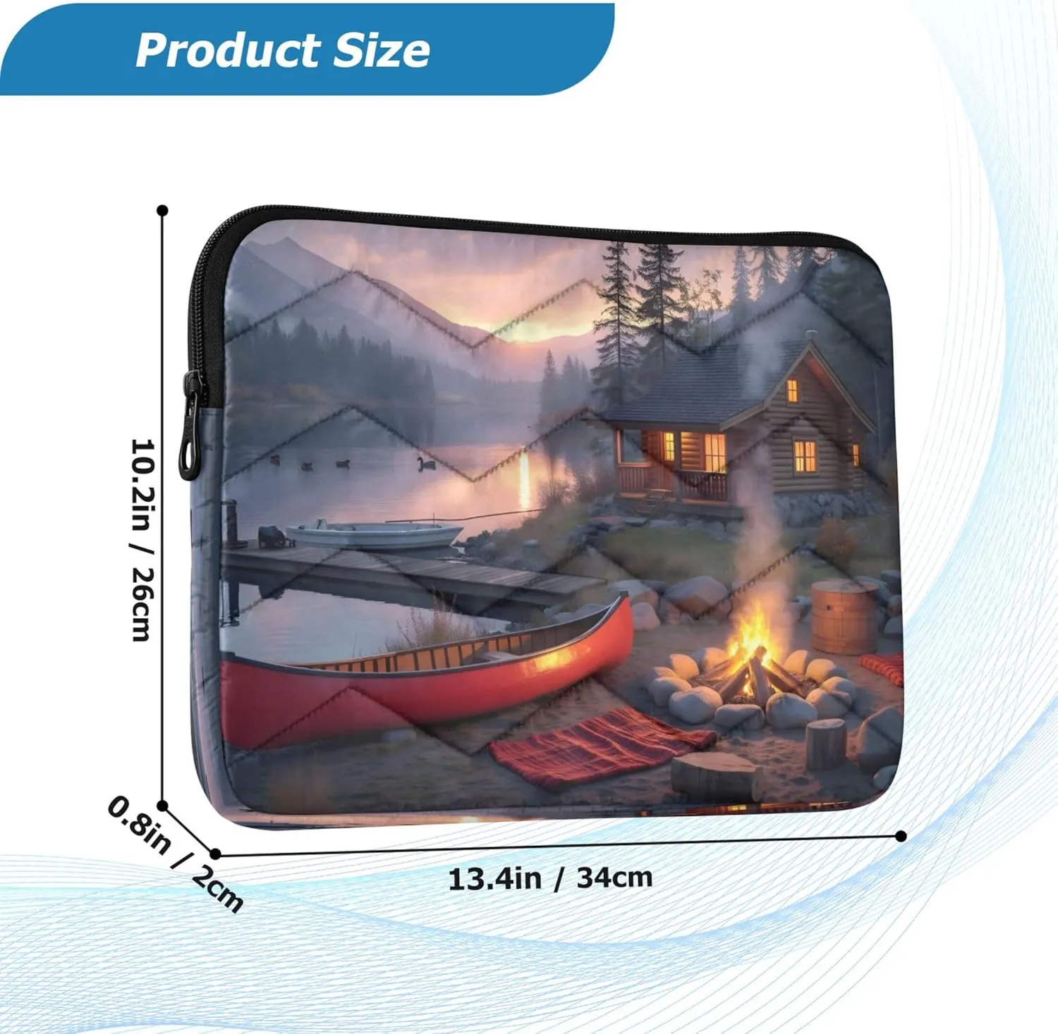 Landscape Work Bags for Women, 16 Laptop Case Shockproof Protective Computer Carrying Cover, 15.6 Inch Computer Bags