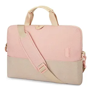Laptop Bag for Women,BAGSMART 15.6 Inch Laptop Case Slim Computer Bag Briefcase,Pink