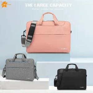 Laptop BagWaterproof Nylon Lawyer Office Briefcase Bag Men and women Laptop Shoulder Bag Handbag Notebook Sleeve Case Logo Print
