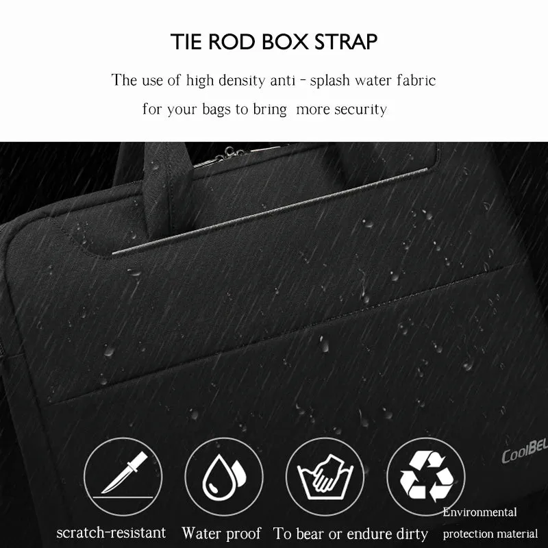 Laptop BagWaterproof Nylon Lawyer Office Briefcase Bag Men and women Laptop Shoulder Bag Handbag Notebook Sleeve Case Logo Print