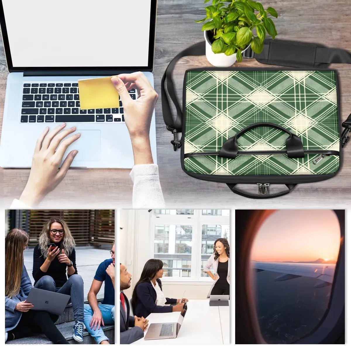 Laptop Shoulder Bag for 13-15 Inch Waterproof Laptop Sleeve Case Bag Slim Computer Carry Case Computer Cases for Laptops