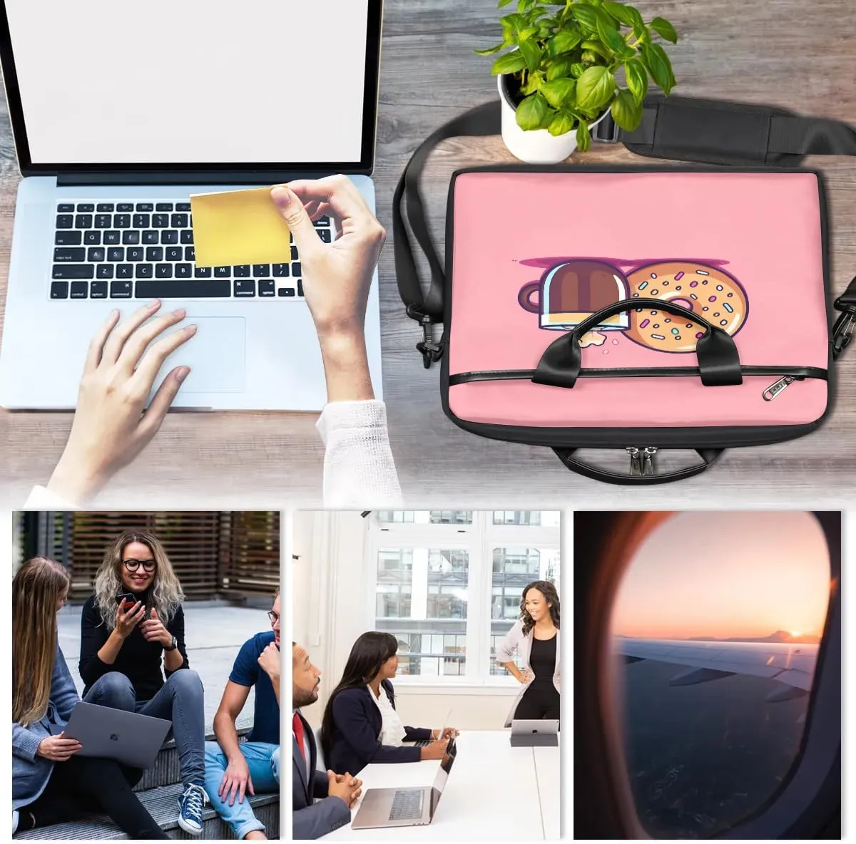 Laptop Shoulder Bag for 13-15 Inch Waterproof Laptop Sleeve Case Bag Slim Computer Carry Case Computer Cases for Laptops