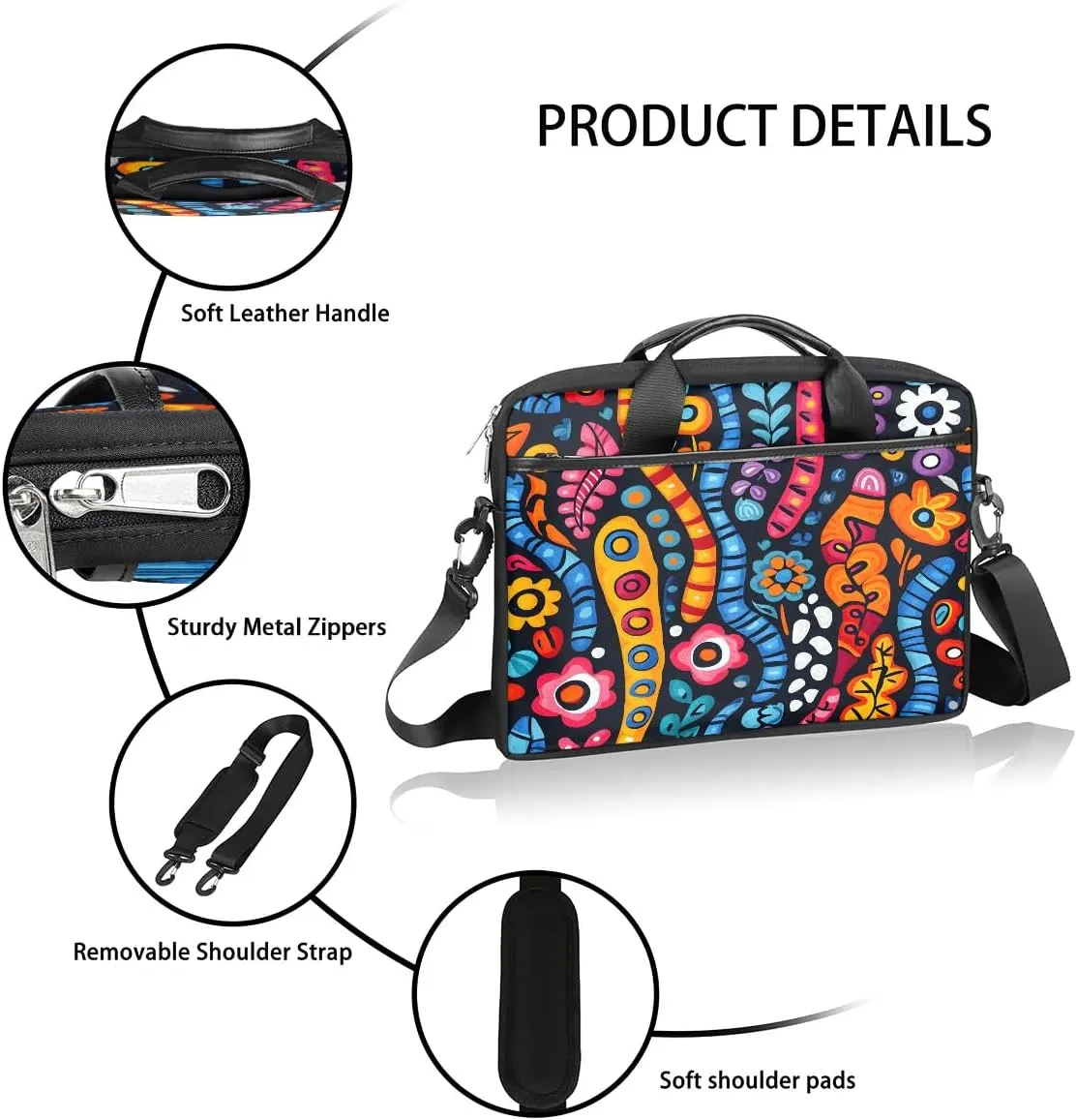 Laptop Shoulder Bag for 13-15 Inch Waterproof Laptop Sleeve Case Bag Slim Computer Carry Case Computer Cases for Laptops