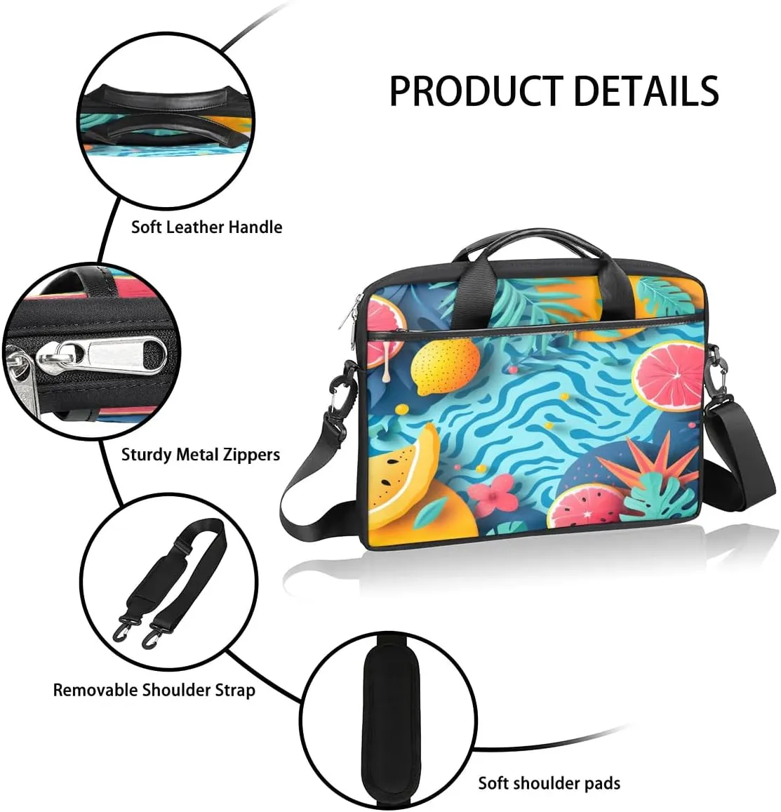Laptop Shoulder Bag for 13-15 Inch Waterproof Laptop Sleeve Case Bag Slim Computer Carry Case Computer Cases for Laptops