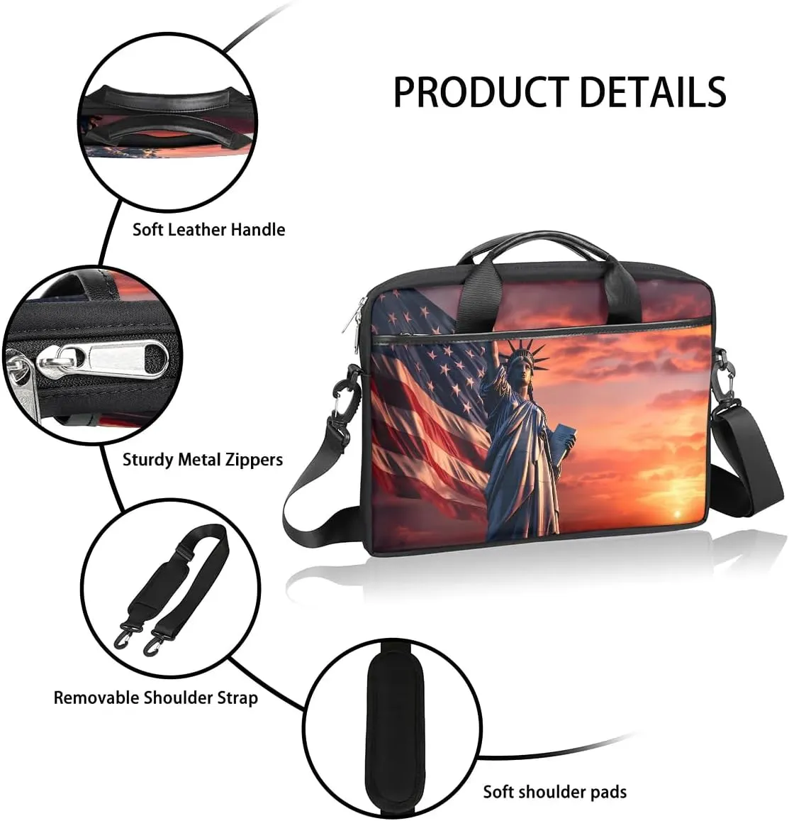Laptop Shoulder Bag for 13-15 Inch Waterproof Laptop Sleeve Case Bag Slim Computer Carry Case Computer Cases for Laptops