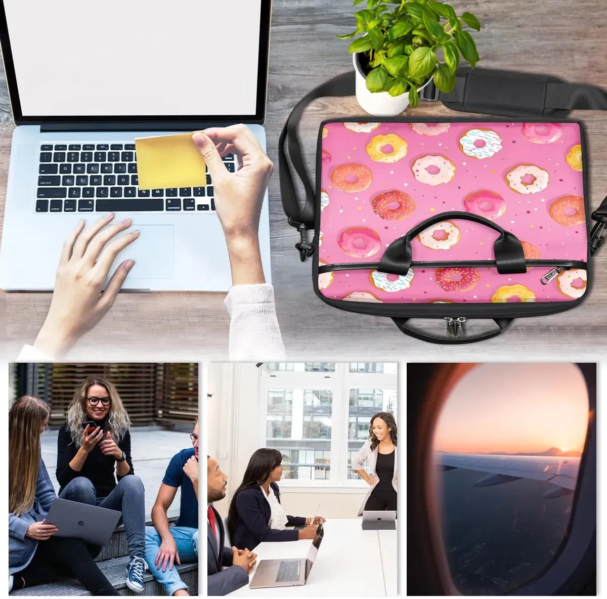 Laptop Shoulder Bag for 13-15 Inch Waterproof Laptop Sleeve Case Bag Slim Computer Carry Case Computer Cases for Laptops