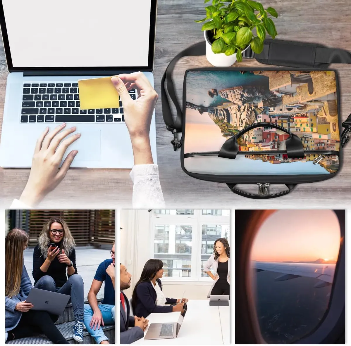 Laptop Shoulder Bag for 13-15 Inch Waterproof Laptop Sleeve Case Bag Slim Computer Carry Case Computer Cases for Laptops