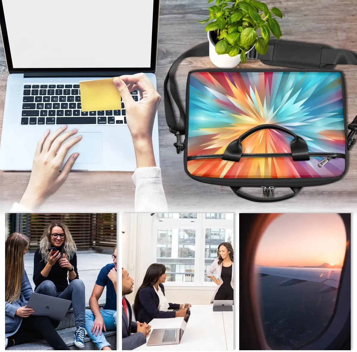 Laptop Shoulder Bag for 13-15 Inch Waterproof Laptop Sleeve Case Bag Slim Computer Carry Case Computer Cases for Laptops