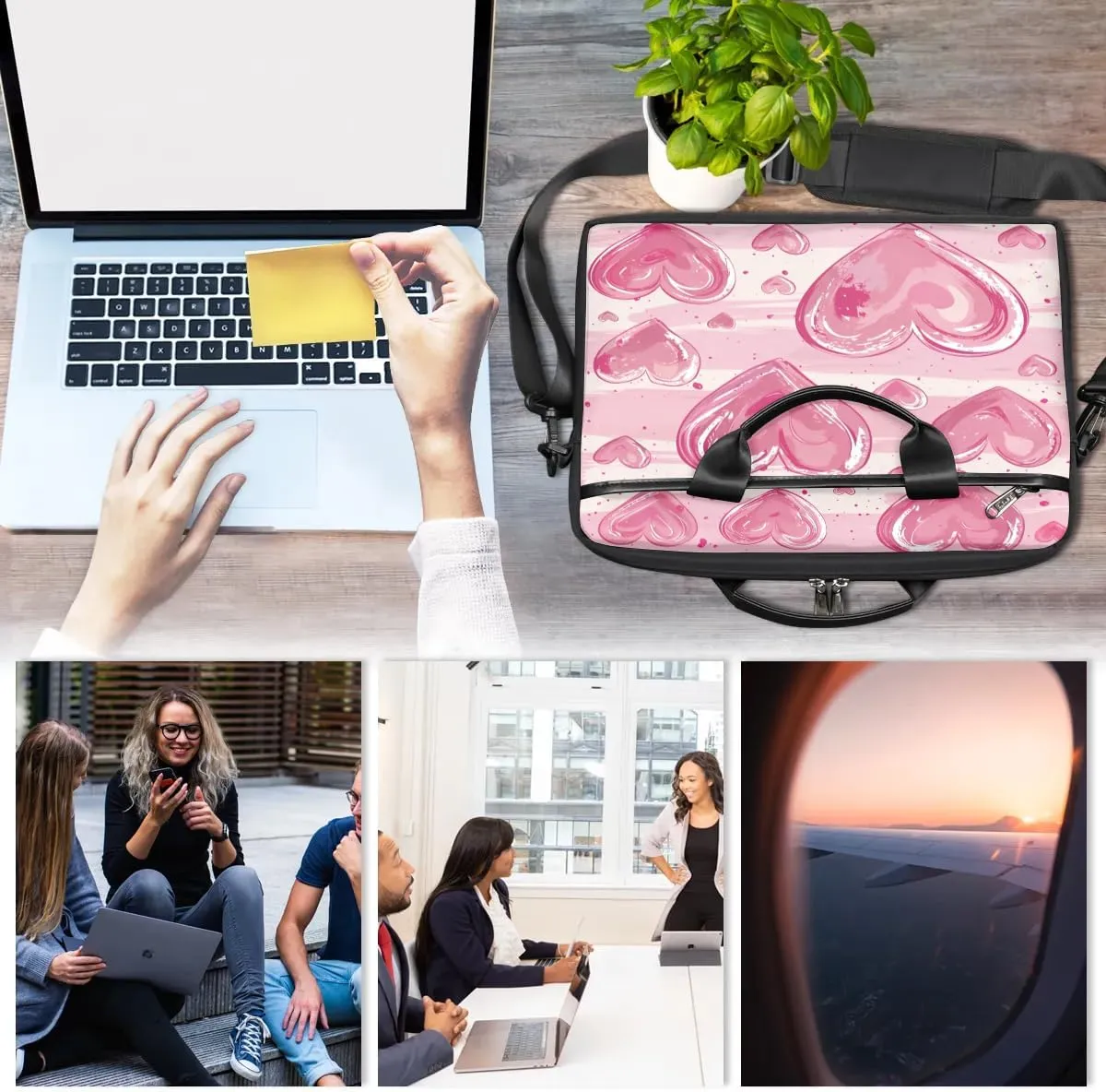 Laptop Shoulder Bag for 13-15 Inch Waterproof Laptop Sleeve Case Bag Slim Computer Carry Case Computer Cases for Laptops