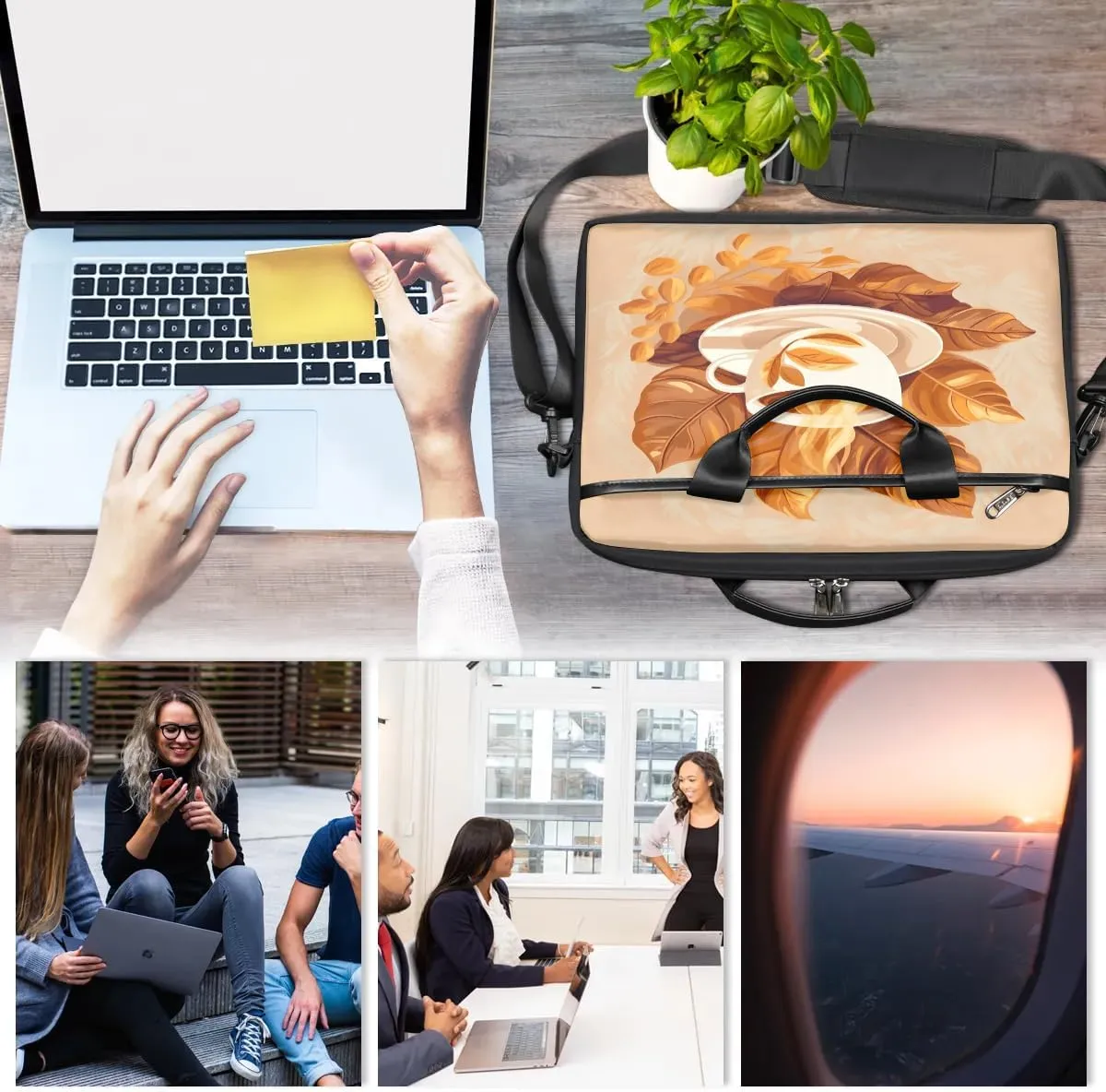 Laptop Shoulder Bag for 13-15 Inch Waterproof Laptop Sleeve Case Bag Slim Computer Carry Case Computer Cases for Laptops