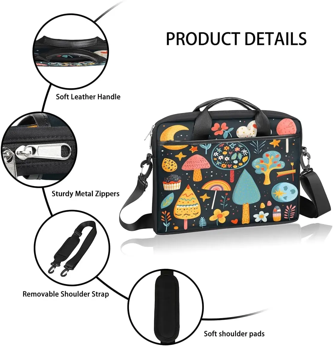 Laptop Shoulder Bag for 13-15 Inch Waterproof Laptop Sleeve Case Bag Slim Computer Carry Case Computer Cases for Laptops