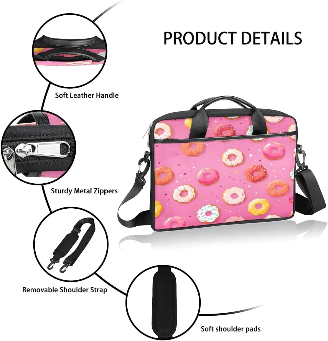 Laptop Shoulder Bag for 13-15 Inch Waterproof Laptop Sleeve Case Bag Slim Computer Carry Case Computer Cases for Laptops