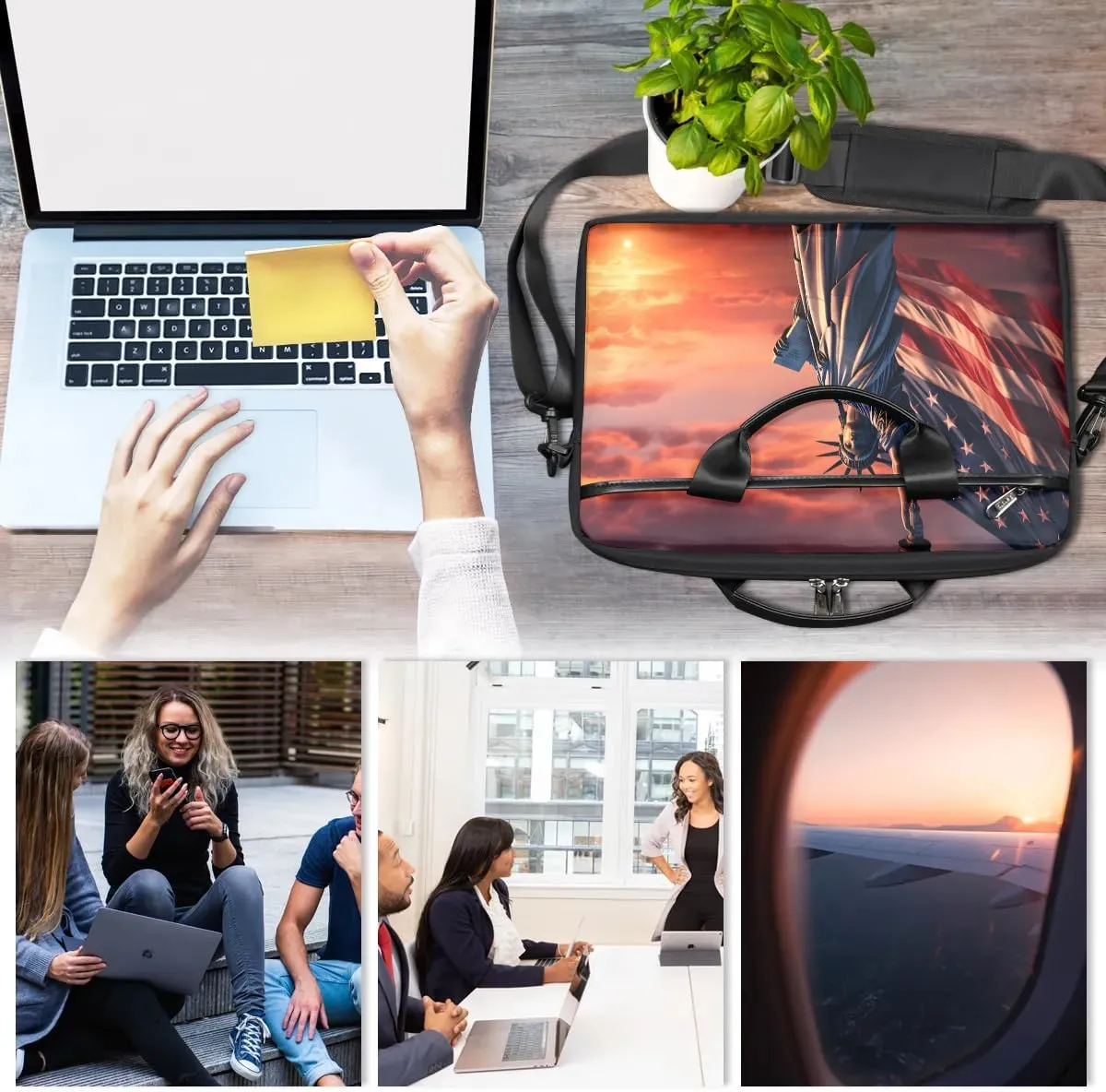 Laptop Shoulder Bag for 13-15 Inch Waterproof Laptop Sleeve Case Bag Slim Computer Carry Case Computer Cases for Laptops