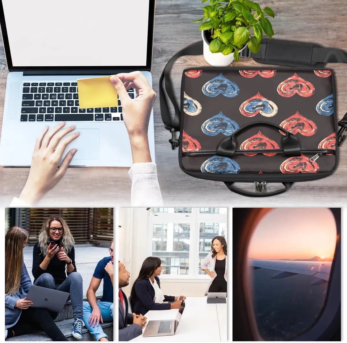 Laptop Shoulder Bag for 13-15 Inch Waterproof Laptop Sleeve Case Bag Slim Computer Carry Case Computer Cases for Laptops