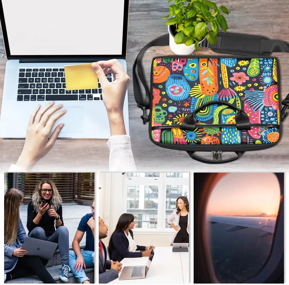 Laptop Shoulder Bag for 13-15 Inch Waterproof Laptop Sleeve Case Bag Slim Computer Carry Case Computer Cases for Laptops