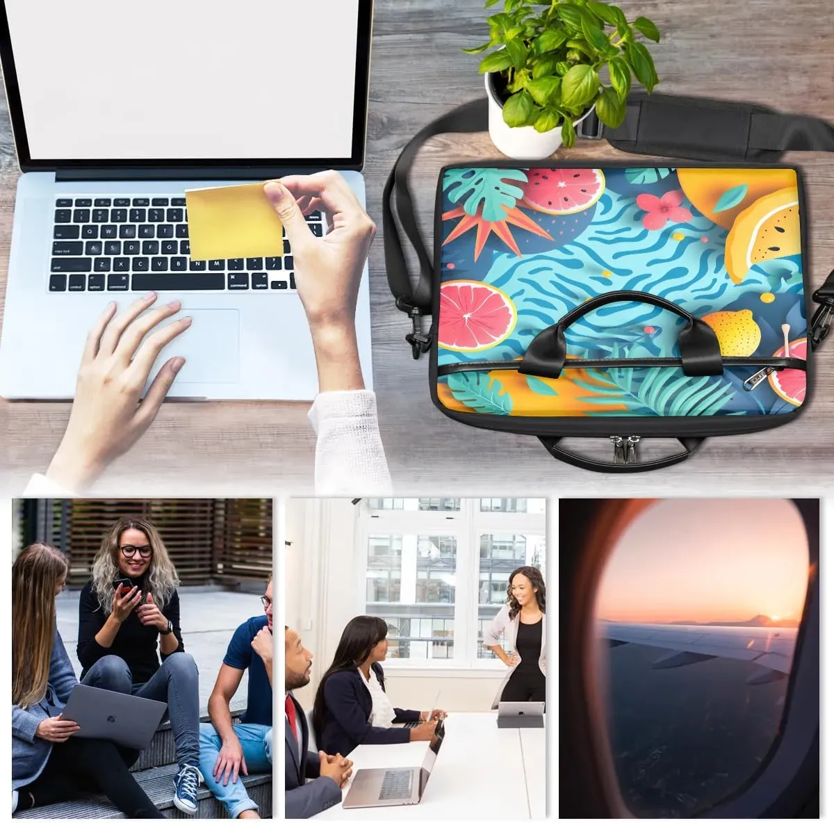 Laptop Shoulder Bag for 13-15 Inch Waterproof Laptop Sleeve Case Bag Slim Computer Carry Case Computer Cases for Laptops