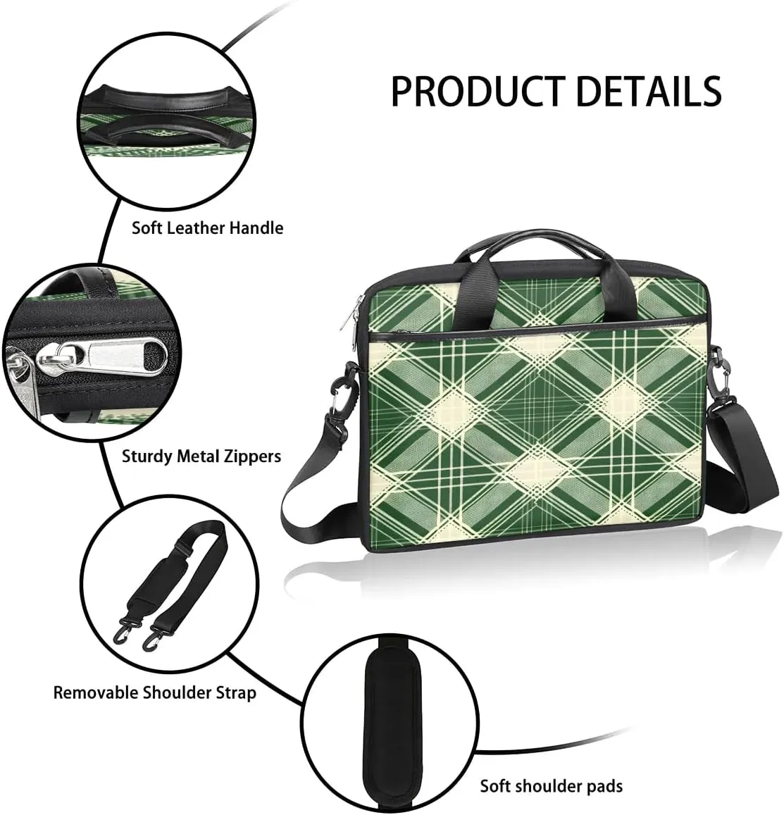 Laptop Shoulder Bag for 13-15 Inch Waterproof Laptop Sleeve Case Bag Slim Computer Carry Case Computer Cases for Laptops
