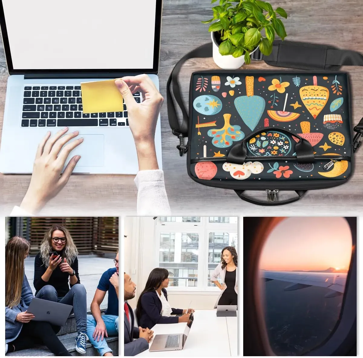 Laptop Shoulder Bag for 13-15 Inch Waterproof Laptop Sleeve Case Bag Slim Computer Carry Case Computer Cases for Laptops