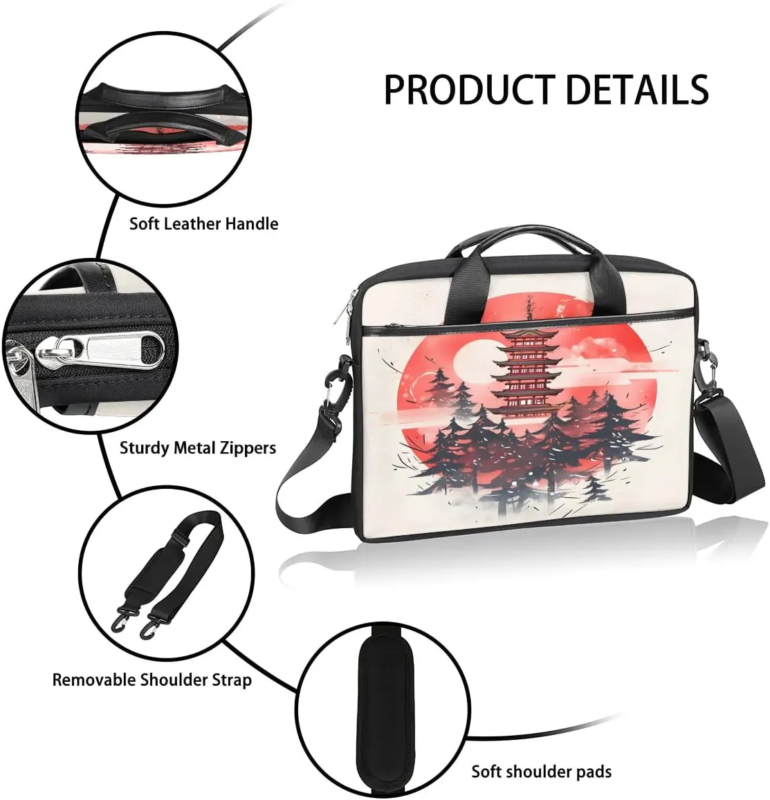 Laptop Shoulder Bag for 13-15 Inch Waterproof Laptop Sleeve Case Bag Slim Computer Carry Case Computer Cases for Laptops