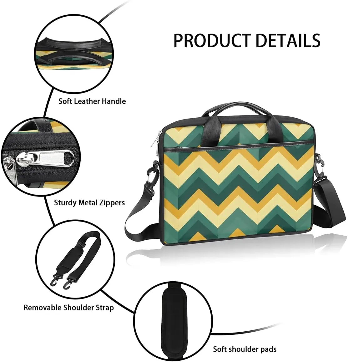 Laptop Shoulder Bag for 13-15 Inch Waterproof Laptop Sleeve Case Bag Slim Computer Carry Case Computer Cases for Laptops
