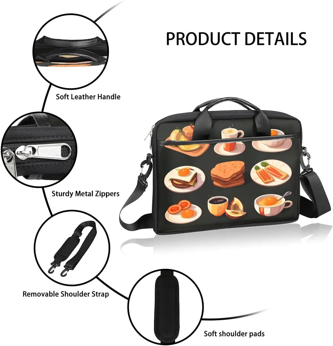 Laptop Shoulder Bag for 13-15 Inch Waterproof Laptop Sleeve Case Bag Slim Computer Carry Case Computer Cases for Laptops