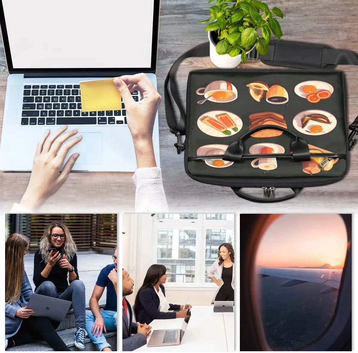 Laptop Shoulder Bag for 13-15 Inch Waterproof Laptop Sleeve Case Bag Slim Computer Carry Case Computer Cases for Laptops