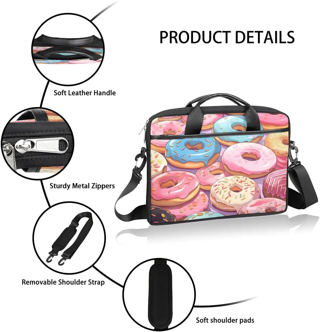 Laptop Shoulder Bag for 13-15 Inch Waterproof Laptop Sleeve Case Bag Slim Computer Carry Case Computer Cases for Laptops