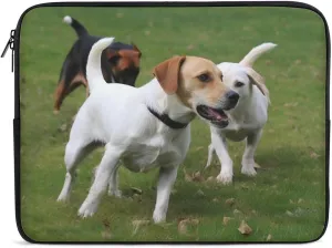 Laptop Sleeve Bag 10inch Slim Computer Carrying Bag Dogs Playing On The Lawn Laptop Protective Case Briefcase Handbag