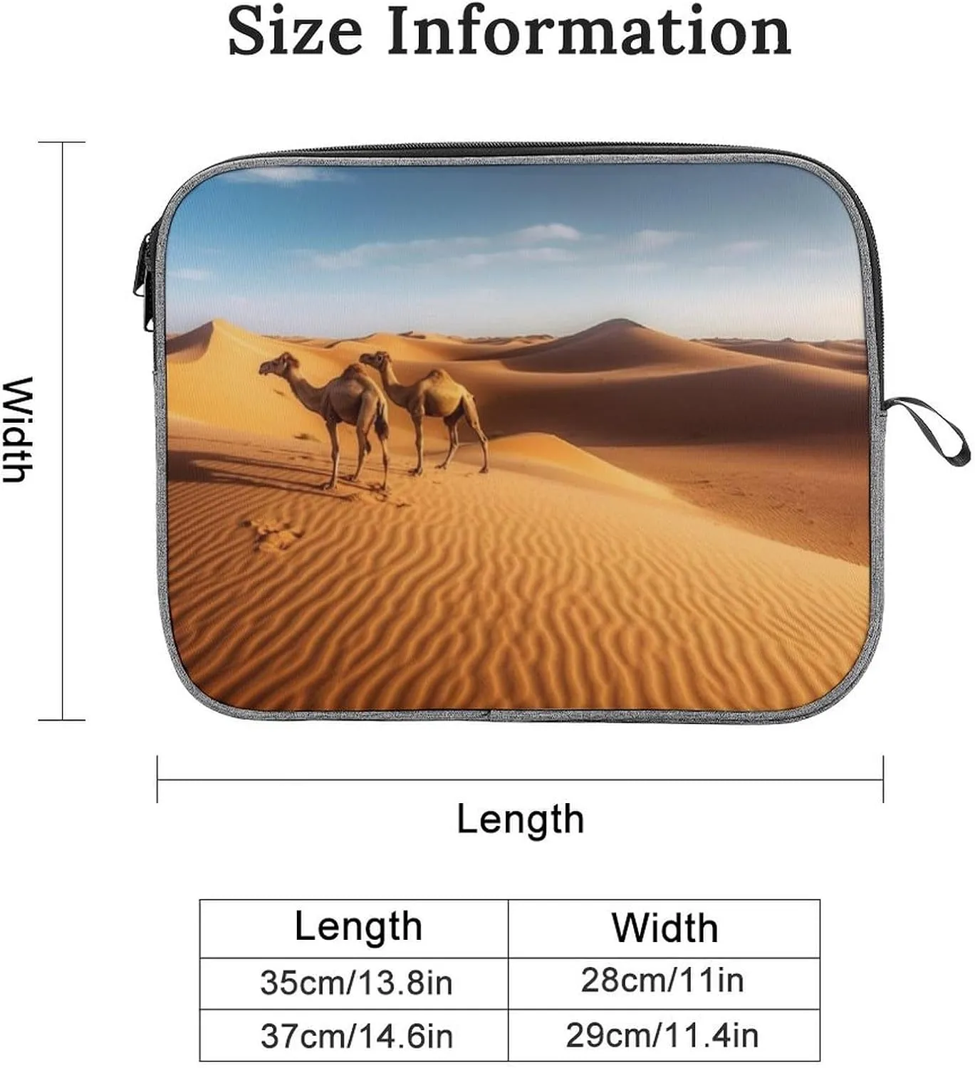 Laptop Sleeve Bag 13inch Slim Computer Carrying Bag Sand Dunes in The Sahara Desert Laptop Protective Case Briefcase Handbag