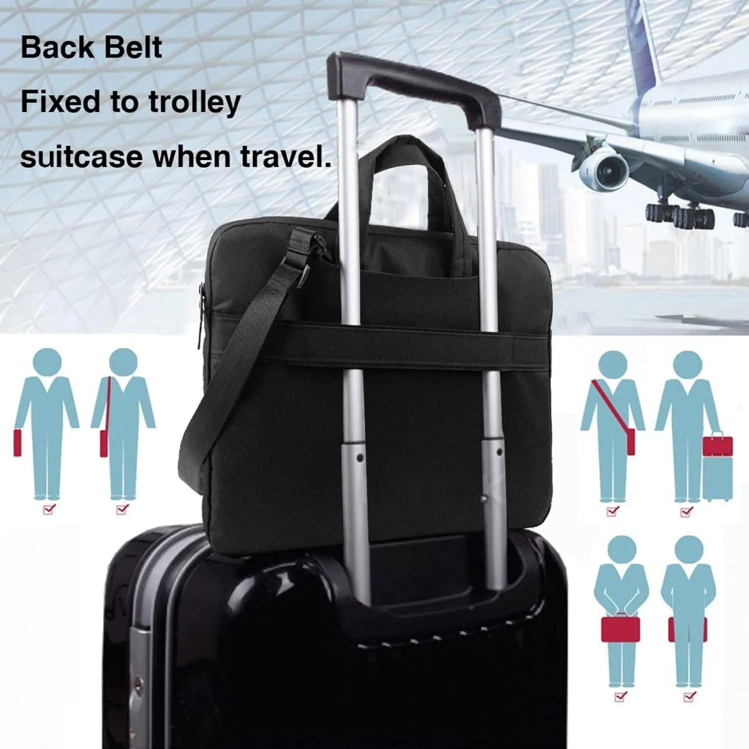 Laptop Sleeve Bag Shockproof Notebook Case South America Satellite Image Computer Carrying Case with Shoulder Strap 13 inch
